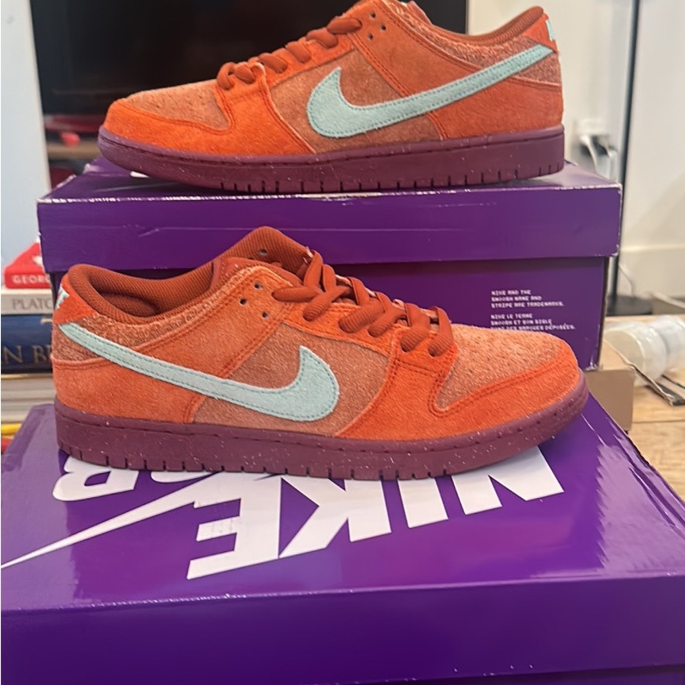 Nike sb dunk low mystic red rosewood size 9.5